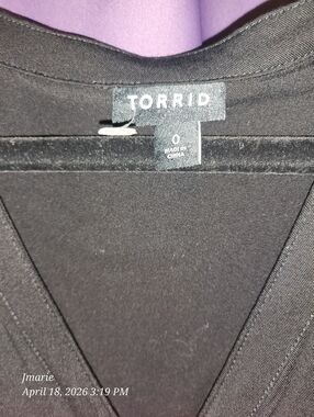 torrid Black V-Neck High-Low Button Front Dress